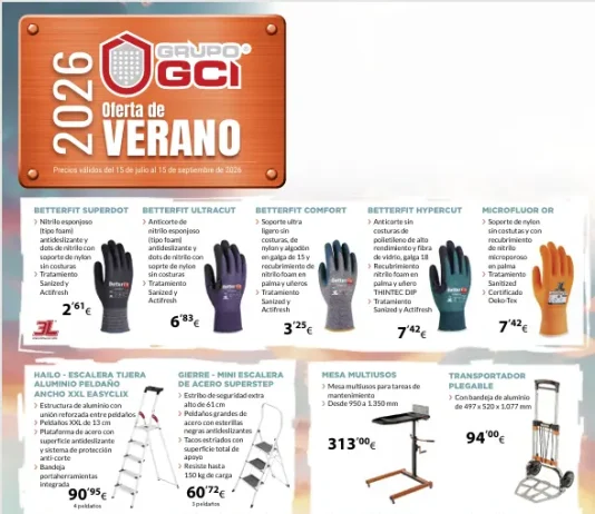 Folleto de ocho páginas de ofertas «de verano» del Grupo GCI